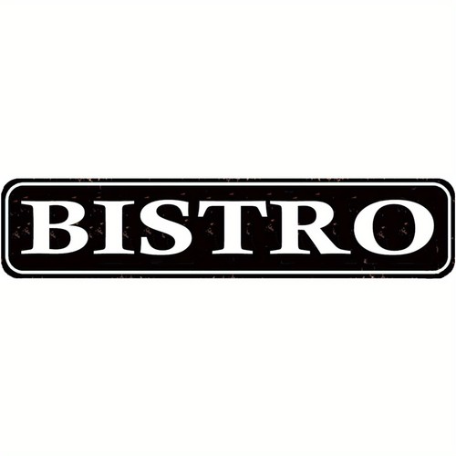 Vintage metal sign bistro - metal, cafe